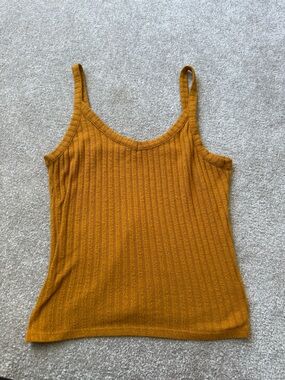 American Eagle Mustard Ribbed Tank Top